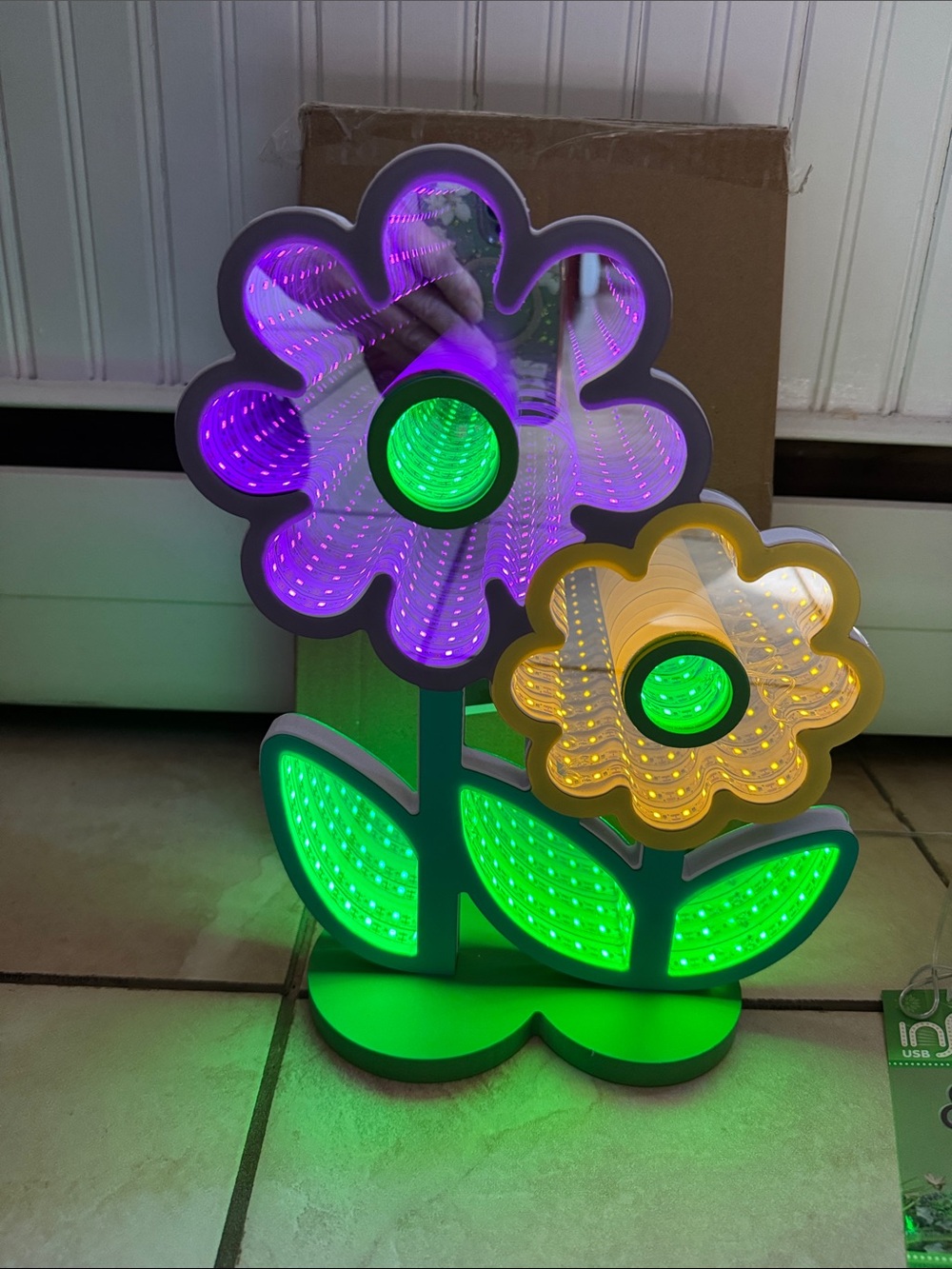 Infinity Mirror Magic Decor LED Flowers